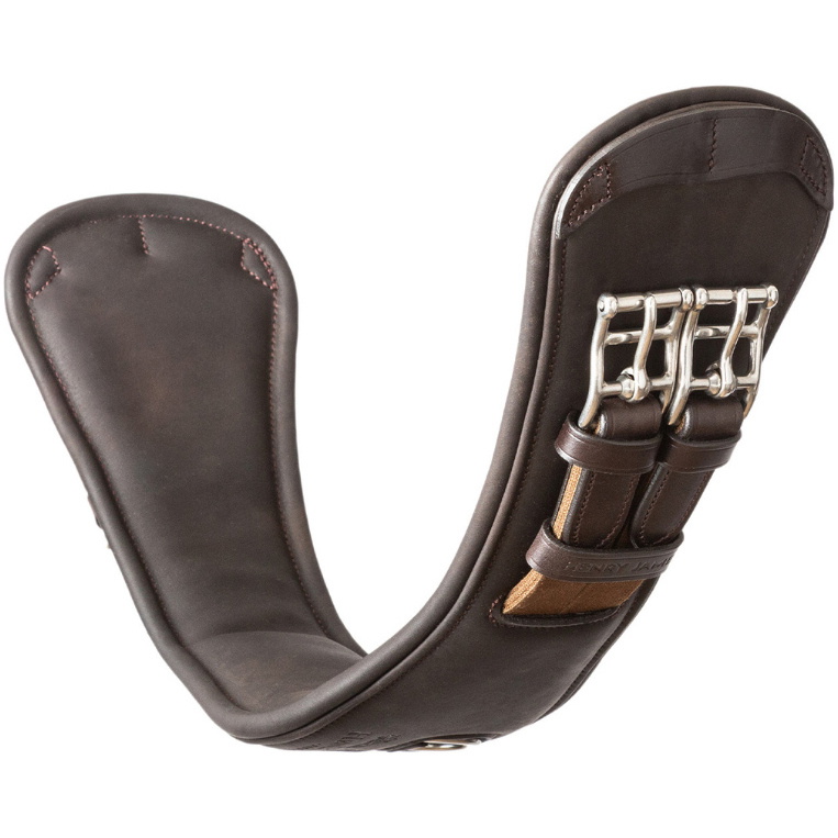 2025 Henry James Saddlery Curved Anatomic Short Girth GRTH-03-SHT - Havana Brown